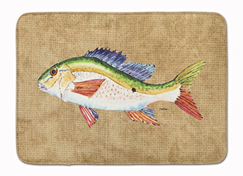 Caroline's Treasures 8816RUG Rainbow Trout Machine Washable Memory Foam Mat, Bathroom Rug, Non-Slip Bath Mat, Durable Thick Washable Rugs for Kitchen, Bathroom Quick Dry, Decorative Artwork,