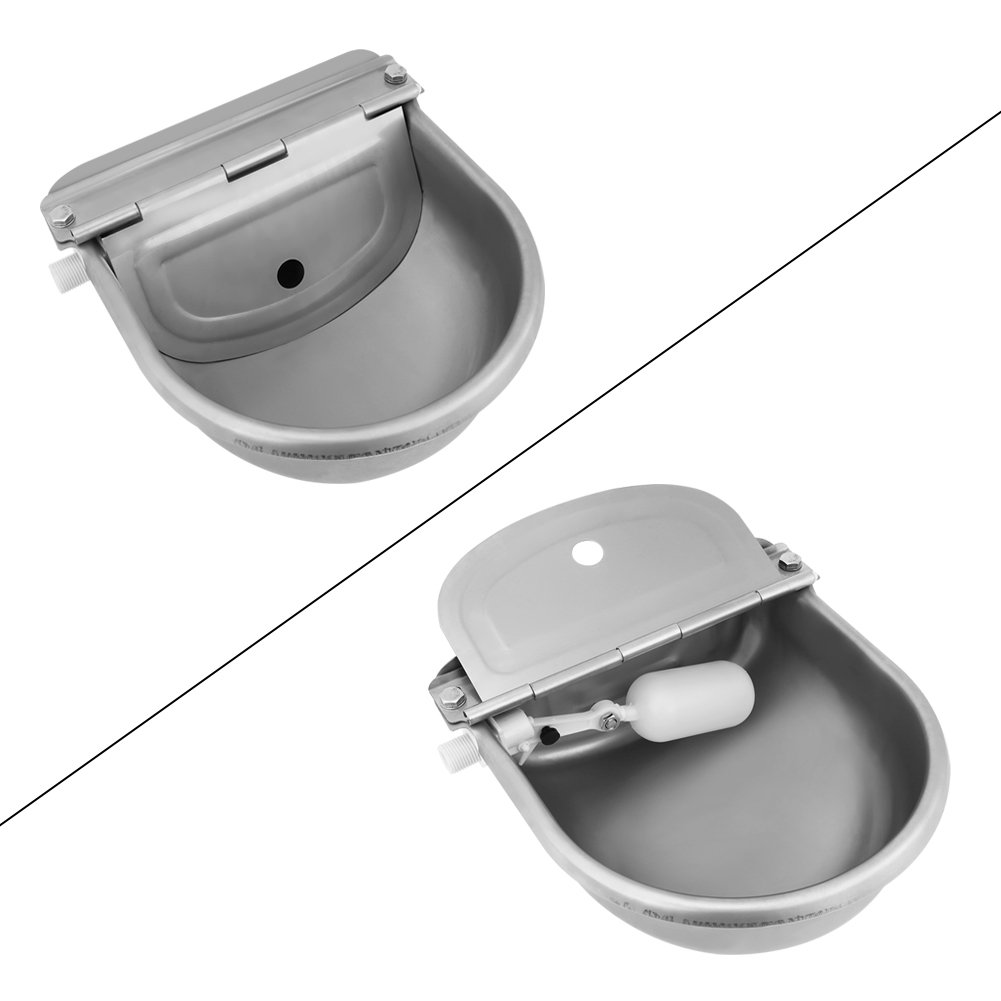 Estink Recipiente para Beber automático, Recipiente Duradero, Acero Inoxidable Resistente a la corrosión para Caballos, Cabras, ovejas, Ganado