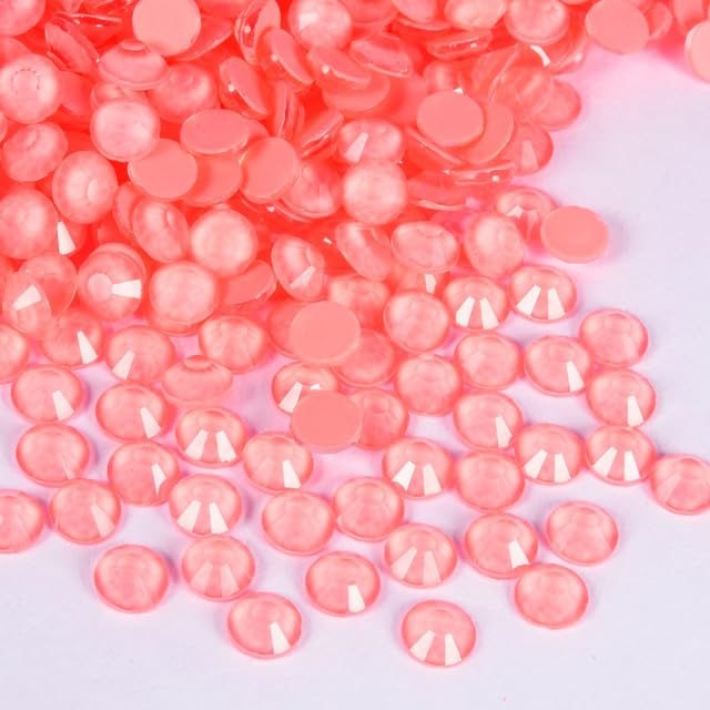 SS6-30 - Cristales de neón con purpurina sin diamantes de imitación que brillan en luz ultravioleta, para uñas de arte de uñas, neón, SS20-1440 unidades de neón coral vivo, SS20-1440 unidades