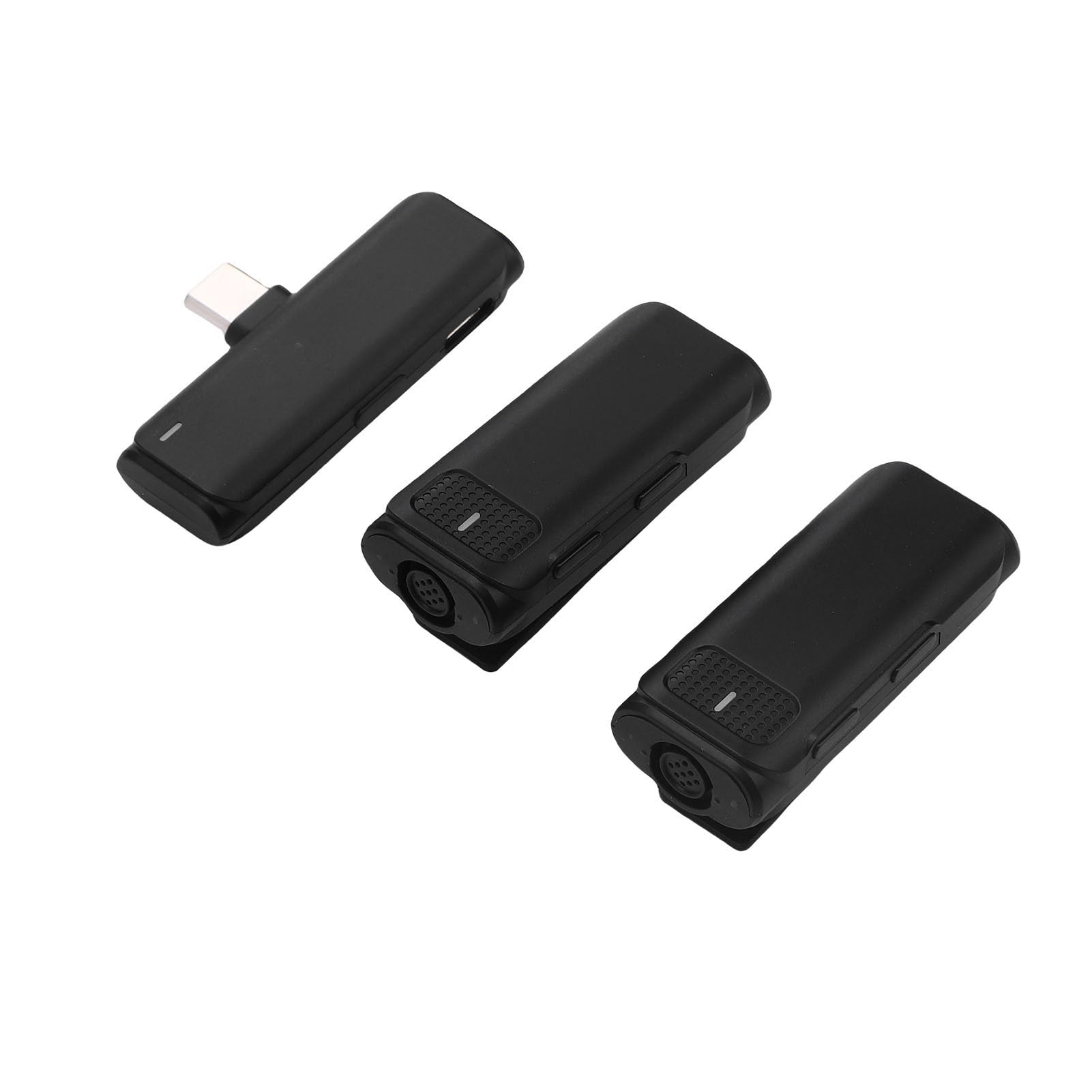 Pongnas Microfono Lavalier Antivento con Cancellazione del Rumore da 2,4 GHz per la Registrazione Video Streaming Live Vlogging Interviste - Microfono a Clip con Monitoraggio in Tempo Reale e
