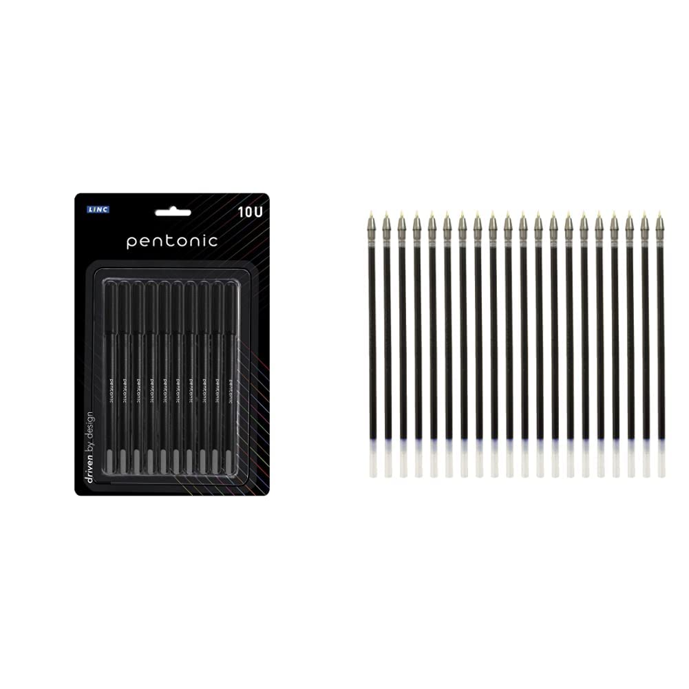 Pentonic Linc Ball Point Pen Blister Pack & LINC Ball Point Refill (Pack of 20, Black Ink)