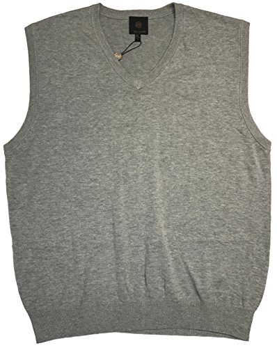 FX Fusion Men's Solid Color V-Neck Sweater Vest