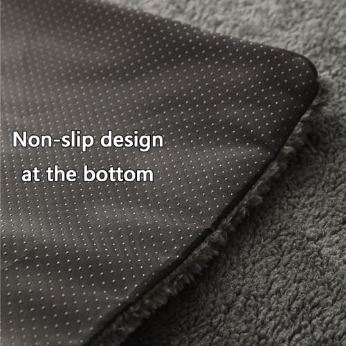 Tapis pour animaux pour canapé lit et cage de transport gris foncé S - 5
