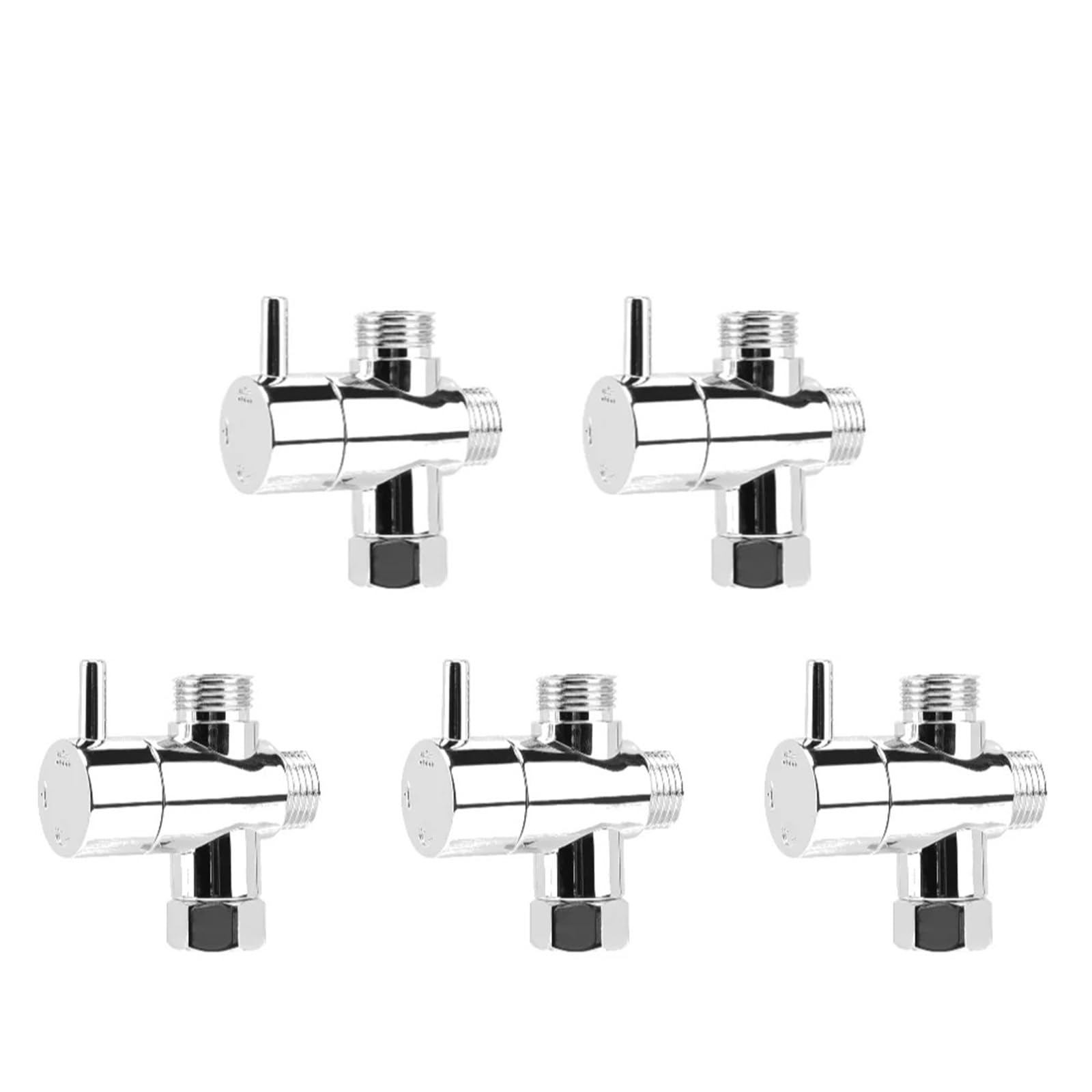 Lqrctry 5Pcs Abs 3-Way Shower Diverter