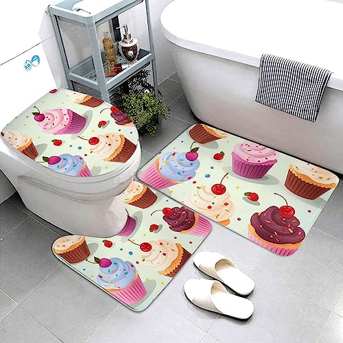 Tapis de bain microfibre cupcakes pour une sortie de douche douce et colorée