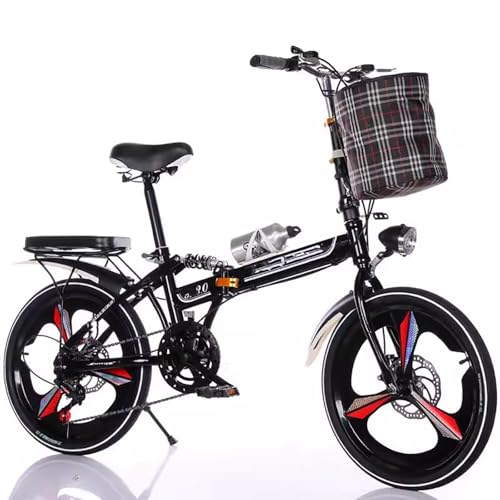 Bicicleta Plegable De 20 Pulgadas para Adultos,Bicicletas Urbanas,Bicicletas Plegables para Adolescentes,Bicicleta De Ciudad,Bicicleta De Carretera,Velocidad Variable,6 Velocidades C,20in