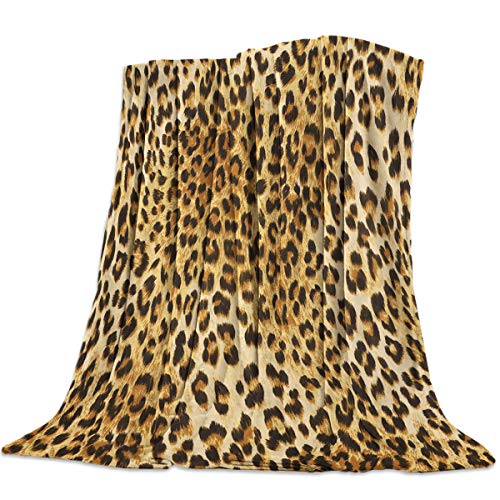 Greaben Super Soft Bed Blanket Flannel Fleece Throw-Blankets For Women Men,Elegant Leopard Prints,Twin Size Blankets For Bedroom Living Room Bed Sofa Couch,39X49Inch #TOP3