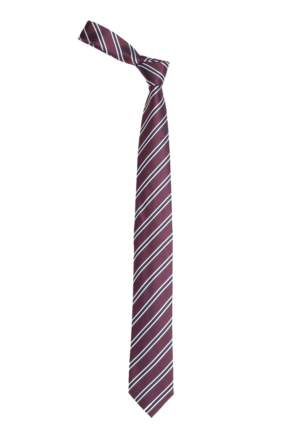 louis philippe Men Maroon Stripe Tie-picture-23