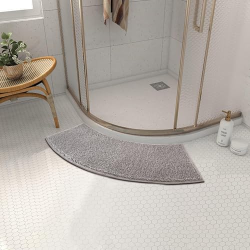 Badteppich rund,duschvorleger halbrund,Duschvorleger runddusche,Zottelige...