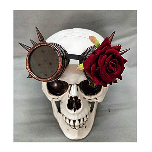 Sci-fi Eyes With Barbed Goggles Rose Steampunk Eyewear Gears Glasses COSPLAY Gothic Party For Christmas and Halloween