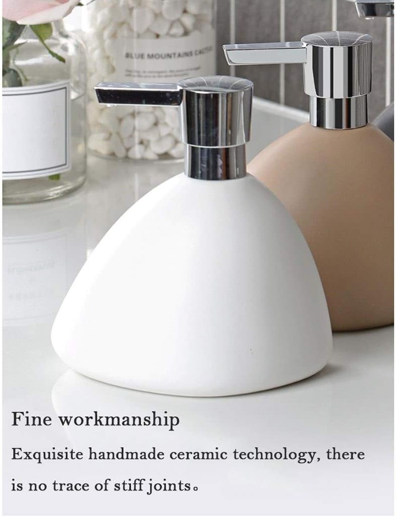 Soap Dispenser Creative Ceramic Soap Dispenser Large Capacity Hand Sanitizer Bottle Bath Soap Lotion Bottle Countertop Soap Dispensers (Color : Black)