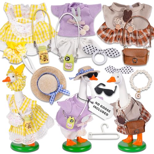 Glam Goose Clothing Co. Desk Goose Outfits 7 inches 7 inch Desk Goose Outfits and Costumes Desk Goose Clothes 7 inch and Accessories (Set B)