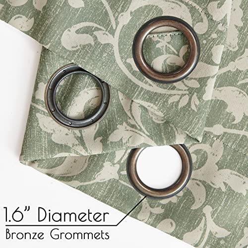 Jinchan Farmhouse Blackout Curtains For Bedroom Sage Green Floral Patterned Drapes Living Room Vintage Country Curtain Room Darkening Window Treatment Set 2 Panels 84 Inches Long #TOP6