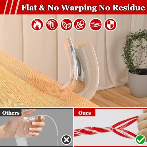 Image of Dukaan Edge Protector for Sharp Edges 3.3 ft with 4 Corner Guards, Baby Proofing Edge Strip & Corner Protector Set, Transparent Silicone Furniture Safety Kit for Table, Desk & Bed