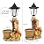 Larlobl Outdoor Squirrels Flowerpot Garden Statues Sculpture Figurine Decor Solar Powered Light Planter Succulent for Patio Lawn Yard Balcony Ornament - Housewarming Gift(Squirrel)