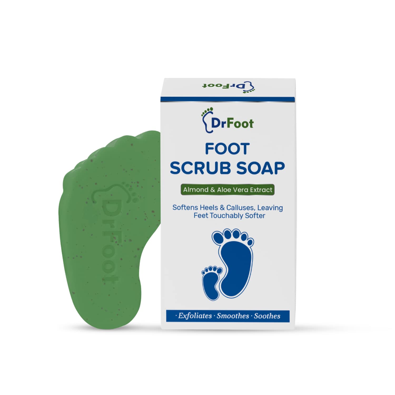 Foot Scrub Soap Repair Dry Cracked Heels, Dead Skin & Calluses Remover with Almond & Pure Aloe Vera Extracts – 100gm (Pack of 2)