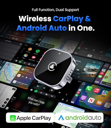 Teeran 2 in 1 Wireless CarPlay and Android Auto Adapter, Easy Setup Plug and Play, Fast Seamless Use Supports 1000+ Cars with Built-in Wired Car Play/Android Auto Compact Sleek Design Car Adapter - view 1
