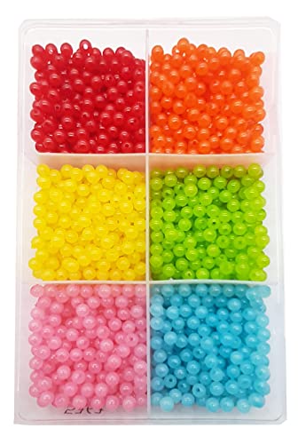 Image of eshoppee 200 gm Multicolor Round Shape Plastic Beads for Jewellery Making kit Art and Crafts Materials for Necklace Bracelet Earring Making Materials DIY kit (9)