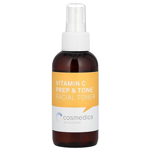 Preparación y tono de vitamina C (4 onzas) tónico facial y preparación, minimiza los poros y elimina el exceso de suciedad, aceite y maquillaje, la