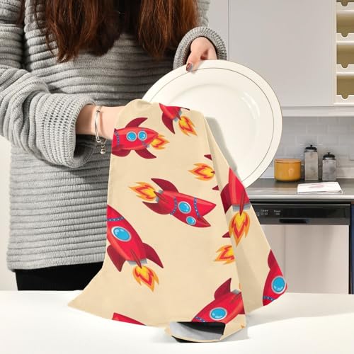 Torchons de cuisine absorbants de qualité supérieure linge de vaisselle beige - 7