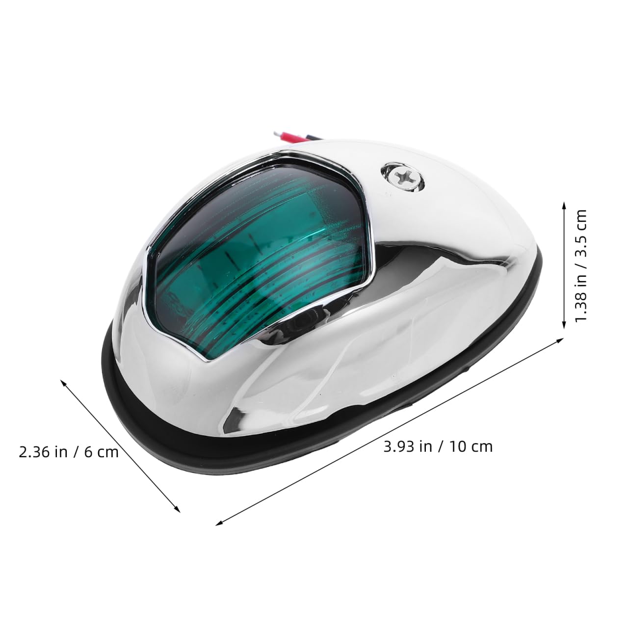 Luci di Navigazione per Barca LED 12v, Set 2 Pezzi | Argento, Abs e Acrilico, Uso Nautico Notturno, per Fishing Boat e Skeeter