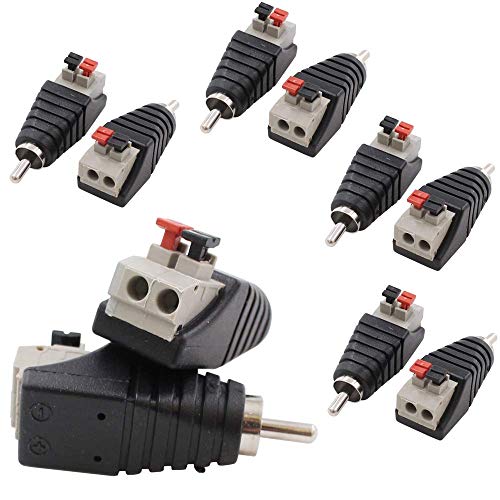 Adaptador cable audio conector RCA macho x10 miniatura 7