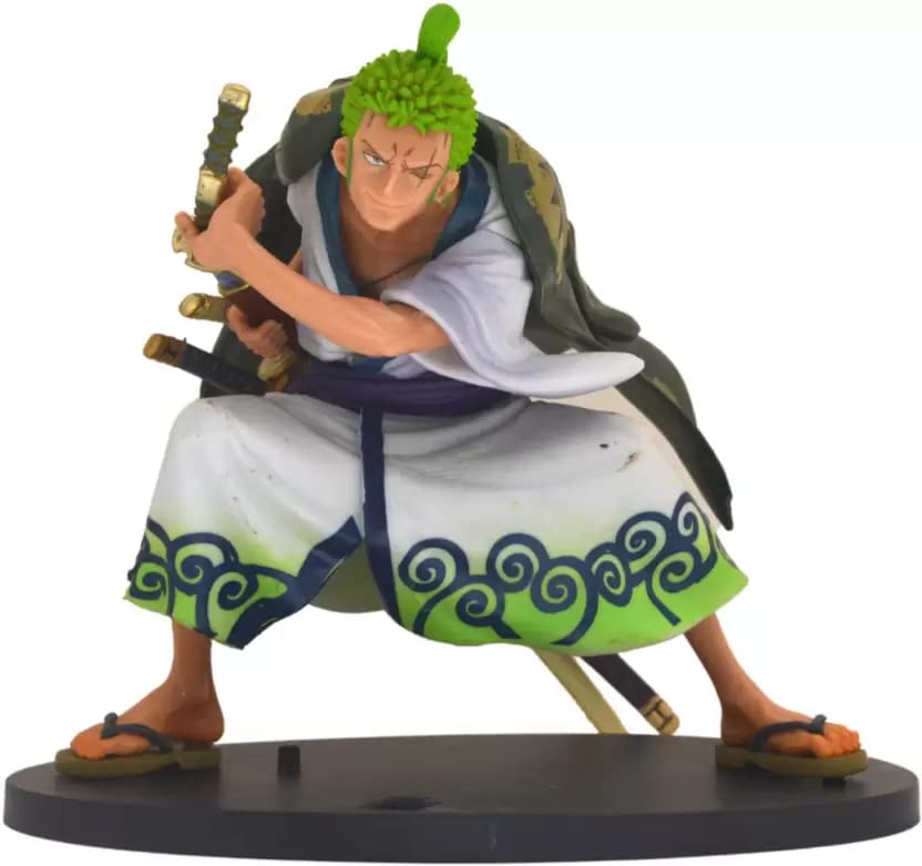 Tinion||Zoro Action Figure- Miniature Toy Figure (Doll) Special Edition for Car Dashboard, Decoration, Cake, Office Desk & Study Table (Pack of 1) (Height- 18cm)