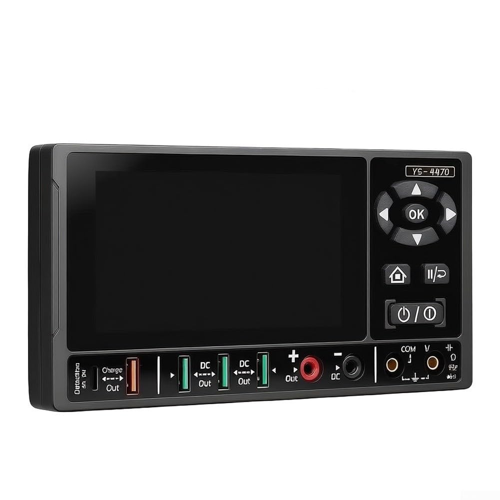 YS-4470 Multimetro digitale amperometro con True RMS, rilevatore di tensione di corrente 10A per la riparazione del telefono cellulare, alta precisione ± 0,5% DC, display retroilluminato, nero