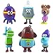 Hey Duggee Mini Figure Set, Decorazione Torta per Bambini, Topper per Torta, Ornamento per Auto, Ornamento, Compleann Cake Topper, Figura Doll Decoration