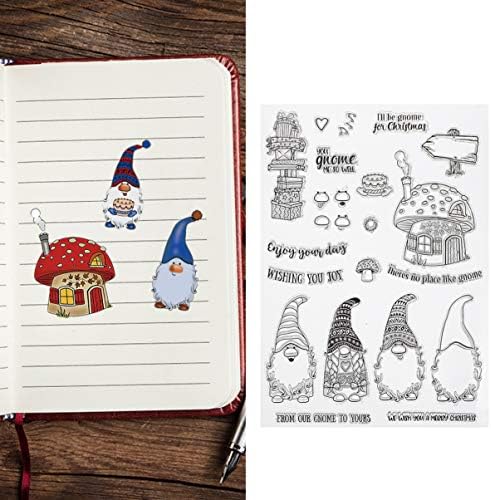 Artibetter 1 Set Christmas Santa Claus Gnome Stamps and Die Set for Card Making and Scrapbooking