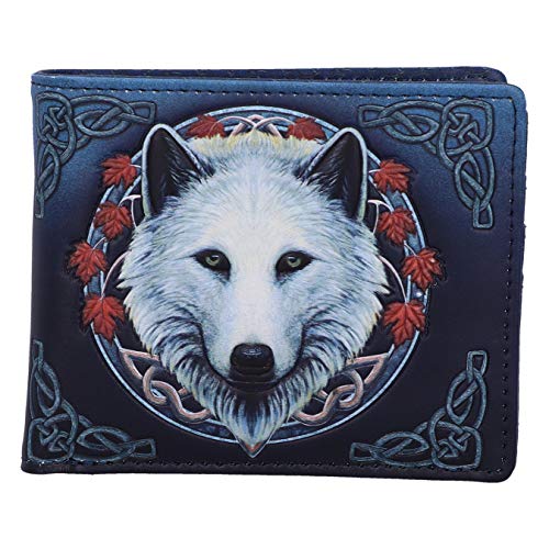 Nemesis Now Lisa Parker Guardian of The Fall White Autumn Wolf Wallet, Blue, 11cm