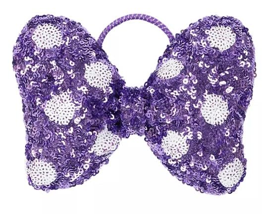 Amazon | ミニー リボン ヘアゴム スパンコール 水玉 ドット パープル