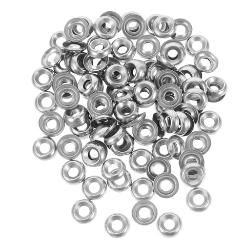 IWOWHERO 200pcs 304 Stainless Steel Countersunk Washers Bowl-Shaped Flush Mount Gaskets Industrial Construction Flat Head Screw Accessories