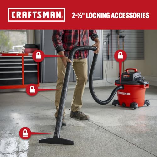 CRAFTSMAN CMXEVBE17595 16 Gallon 6.5 Peak HP Wet Dry Shop Vacuum - image 8