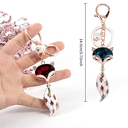 Beshiny Cute Fox Keychains Creative Animal Key Chains Ring Bag Charms Purse Handbags Car Key Wallet Backpack Tote Pendant Accessories For Girls Boys Men Kids Gifts #TOP1
