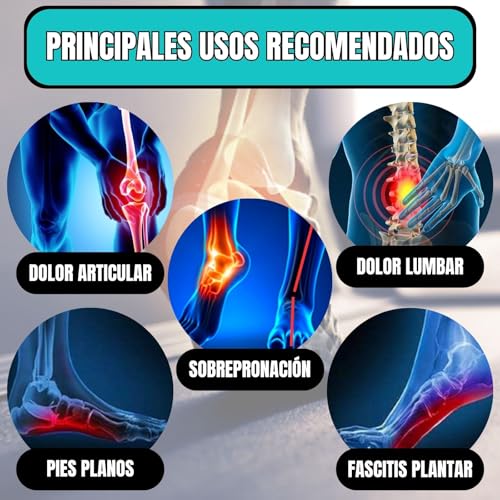 2 Pares de Plantillas Gel Hombre Trabajo y Mujer, Diseñadas por Profesionales, Alivio y Prevención del Dolor de Pies, Rodillas y Espalda, Especial para Fascitis Plantar (2 Pares Talla S (35-40)) - imagen 3