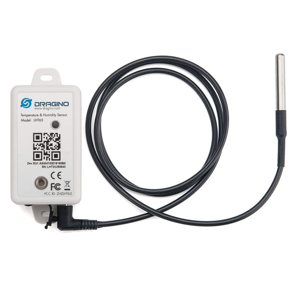 Ferwooh LHT65 915MHZ LoRaWAN DS18B20 Temperature & Humidity Sensor with Built-in 2400mAh Non-Chargea