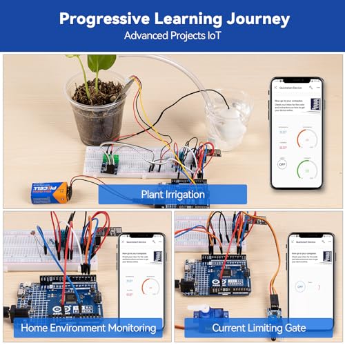 Image of SunFounder 3-in-1 Super Starter Kit with Original Arduino Uno R4 Minima, IoT&Smart Car Projects, ESP8266 WiFi, 50+ Step-by-Step Tutorials for Beginners to Engineers, RoHS Compliant
