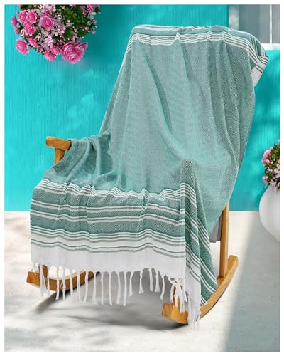 Teal Soft Throw Blanket Bedroom Decoration Living Room Accessories Sofa