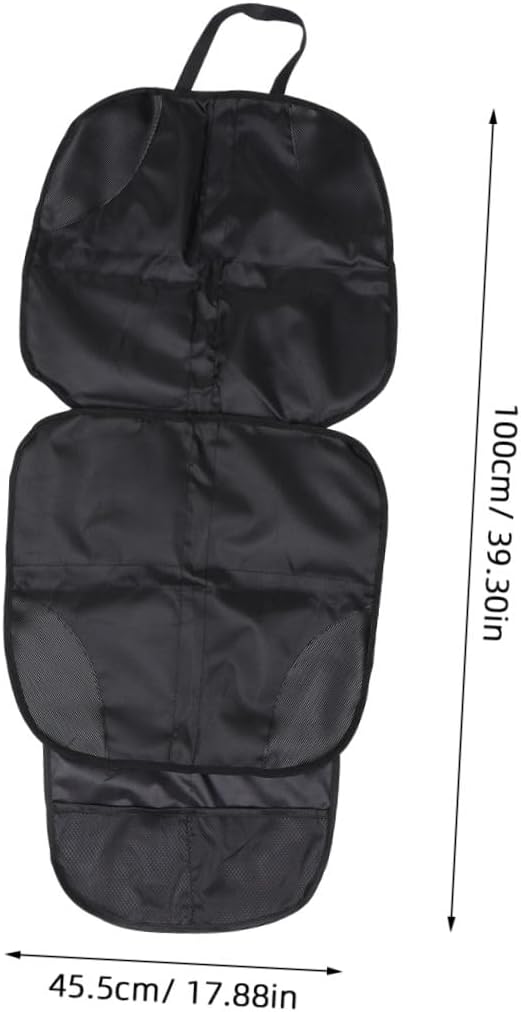VICASKY Car Seat Protector Mat for Protective Cover Black Non-Slip Padding with Storage Pockets Automotive Seat Protector