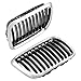 AutoXcessori Chrome Trim with Black Fence Front Kidney Grille Grill for BMW 1997 1998 1999 E36 3-Series 318i 323i 328i M3 Convertible Coupe Hatchback Sedan LCI