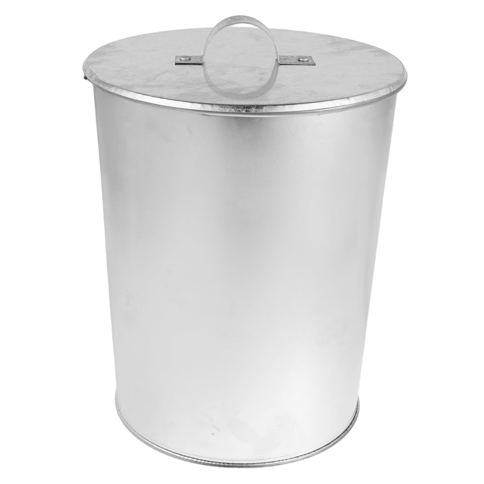 Secchio Leggera Argento Cenere e Portatile Zincato per in Ferro Soluzione con Coperchio Raffreddamento Efficiente, per Campeggio e Area Barbecue