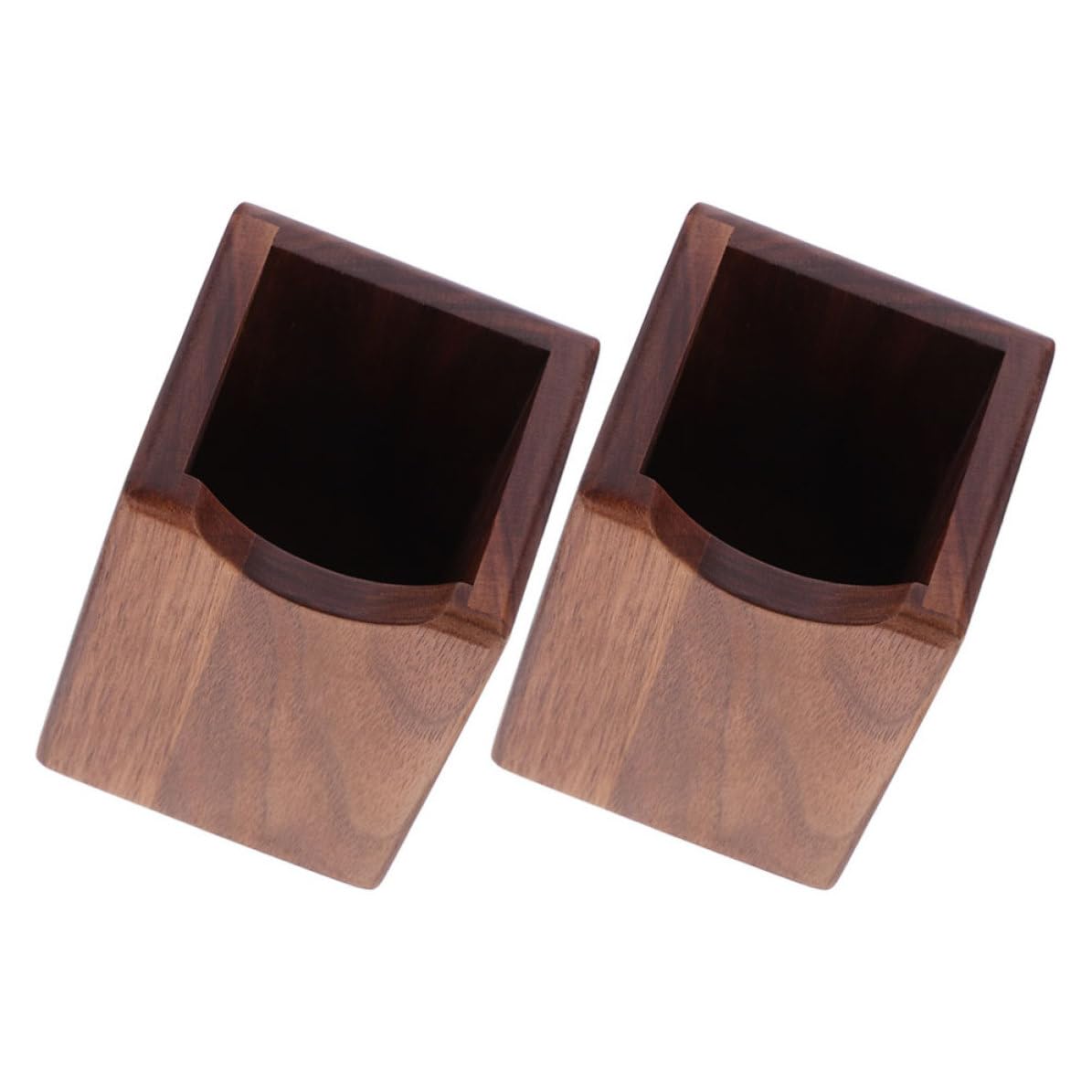 SEWACC 2 Piezas Portalápices de Nogal para Organizador de Madera Natural