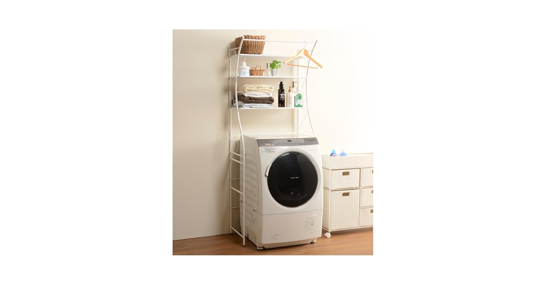 Amazon｜洗濯機ラック おしゃれ ランドリーラック 洗濯機 ラック