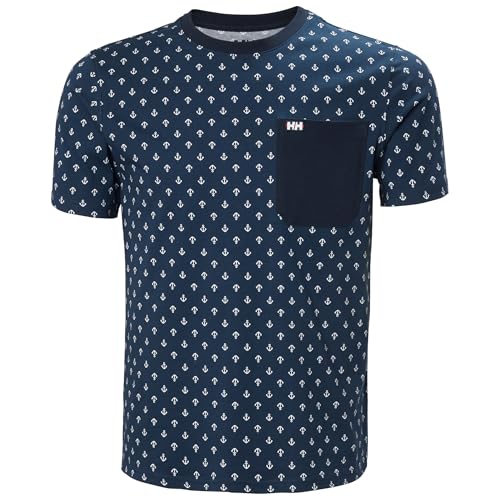 T-shirt Helly Hansen Hudson homme bleu marine L : le haut casual idéal pour votre quotidien.