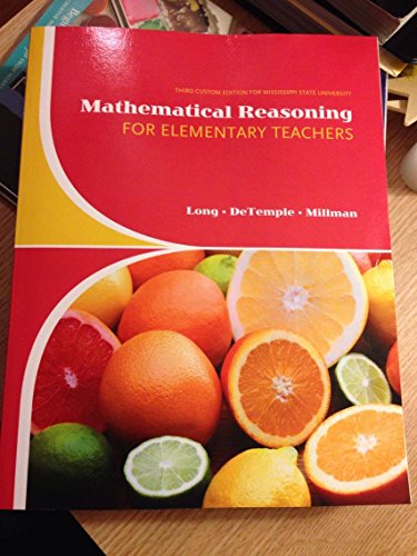 Mathematical Reasoning for Elementary Teachers 1269948237 Book Cover