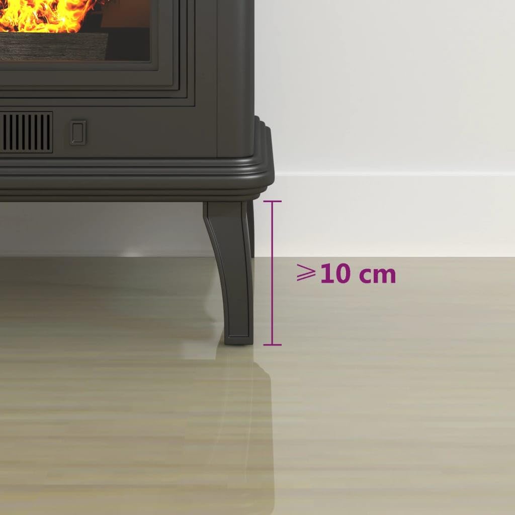 Plaque en Verre pour Cheminée 120x60 cm Protection Anti Feu