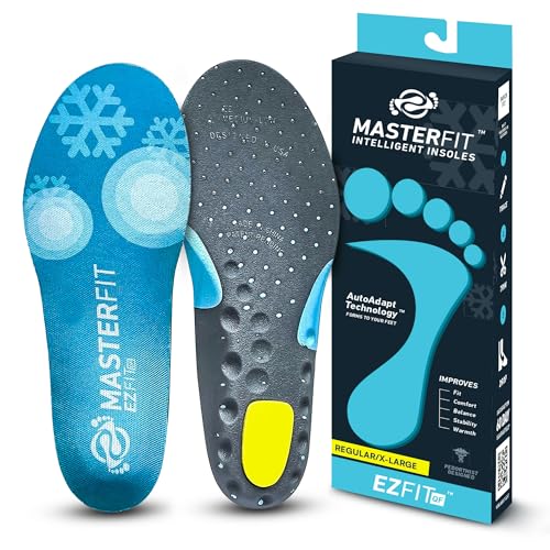 MASTERFIT EZFit QF Ski Boot Insoles for Men & Women, Trim-to-Fit Ski & Snowboard Boot Inserts with...