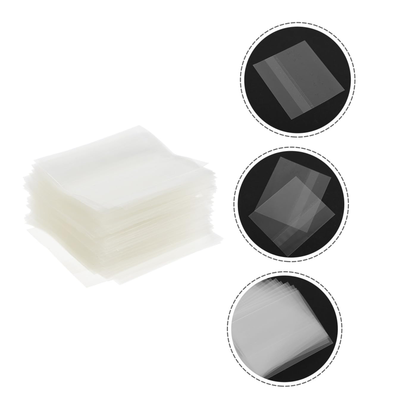 MAGICLULU 1000pcs PVC Heat Shrink Film Bags 3.5 X 5.5 Inch Shrinkable Wrapping Bags for Household Packaging and Industrial Sealer Use