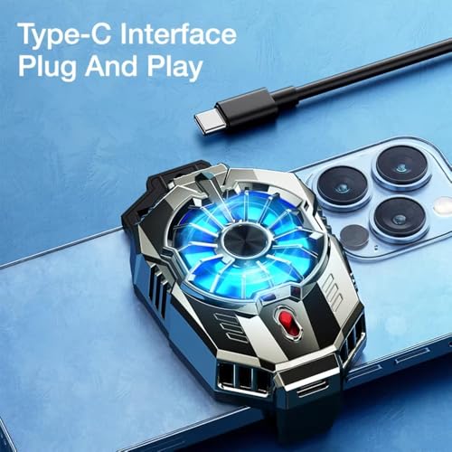 Image of BKN X20 Phone Cooler for Gaming, Universal Phone Cooling Fan -3 with Two Cooling Modes, Mobile Phone Radiator for iPhone and Android Smartphones from 4.5 to 7in for Live Streaming, Gaming, Vlog